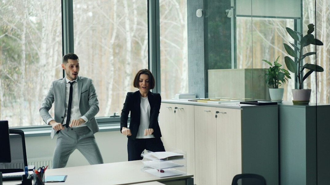 energetic office worker
